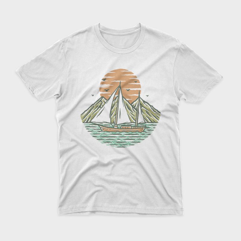 Ship commercial use t-shirt design
