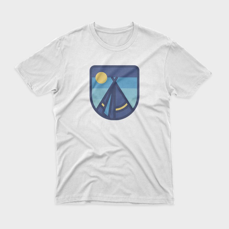 Camp Tent t-shirt design for sale