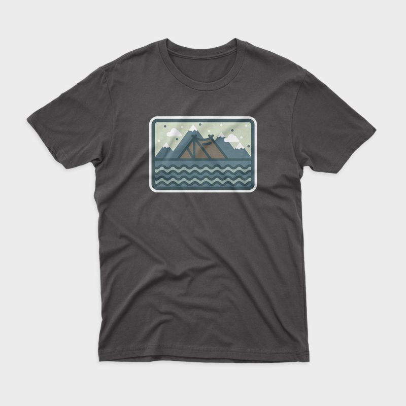 Camp Mountain Beach View t shirt design for purchase