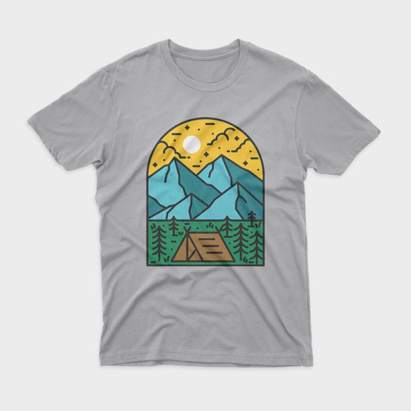 Camp t-shirt design for sale