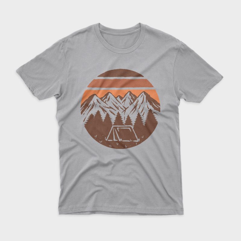 Beauty Mountain t shirt design template