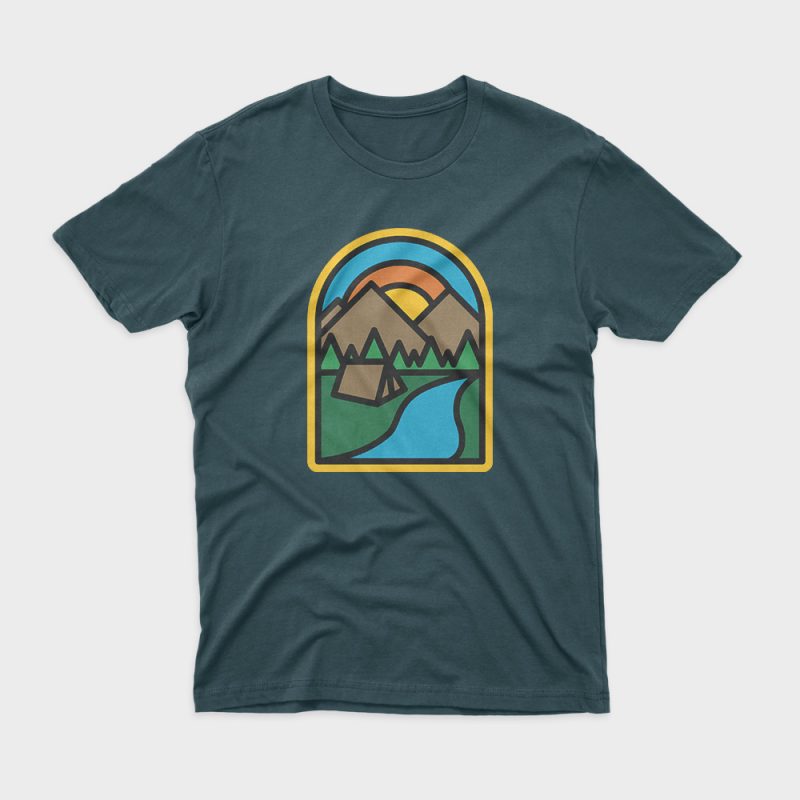Camp Bold t shirt design template