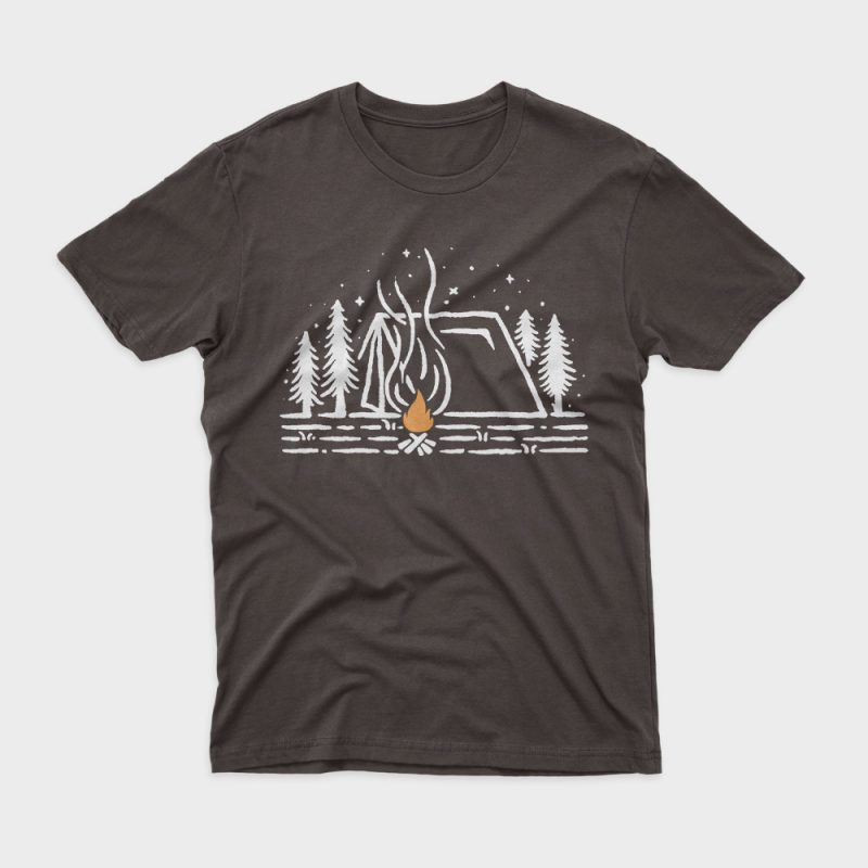 Tent Lines graphic t-shirt design