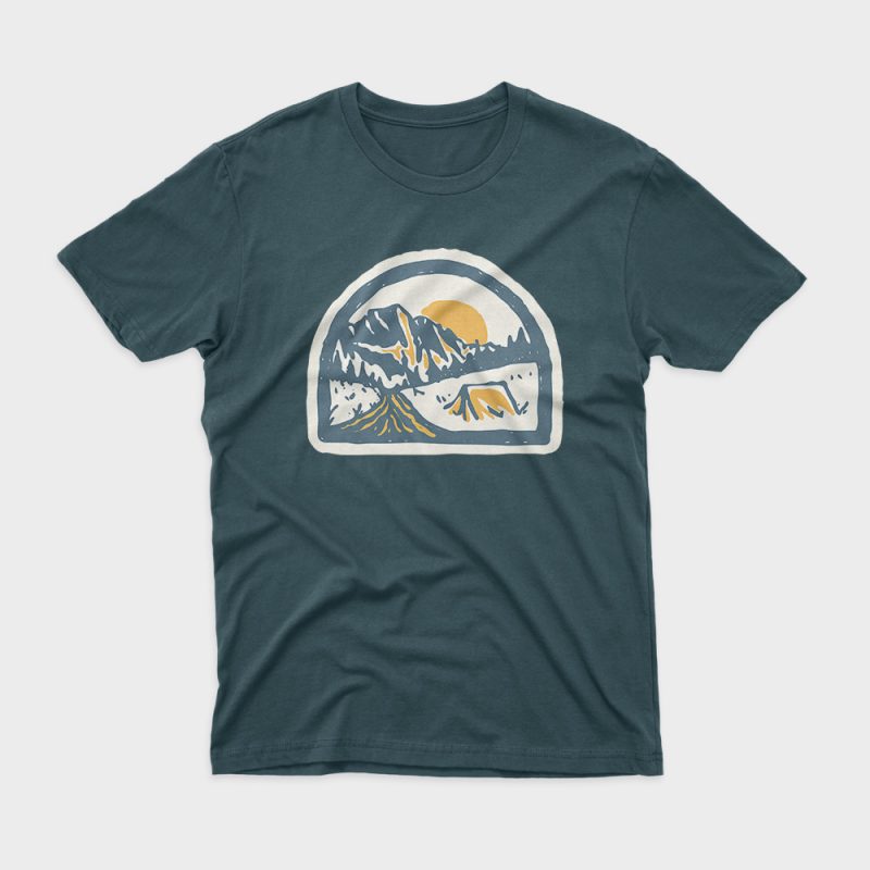 Camping Hand Drawn t shirt design to buy