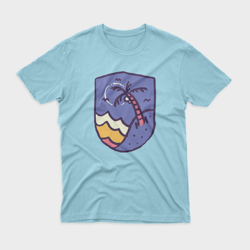 Night Beach t shirt design for sale