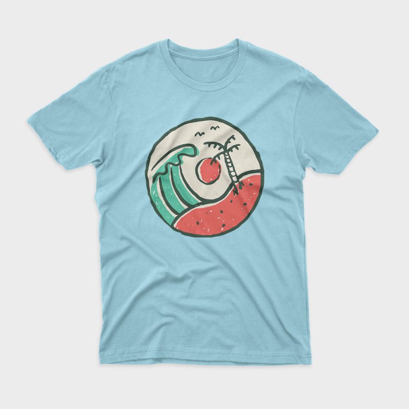 Big Wave t shirt design template