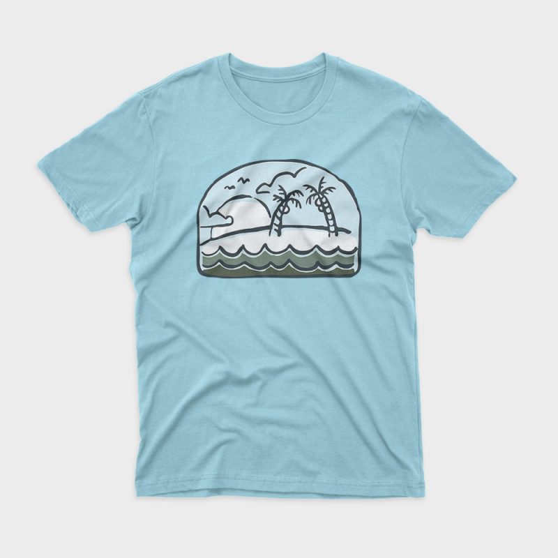 Beauty Beach ready made tshirt design