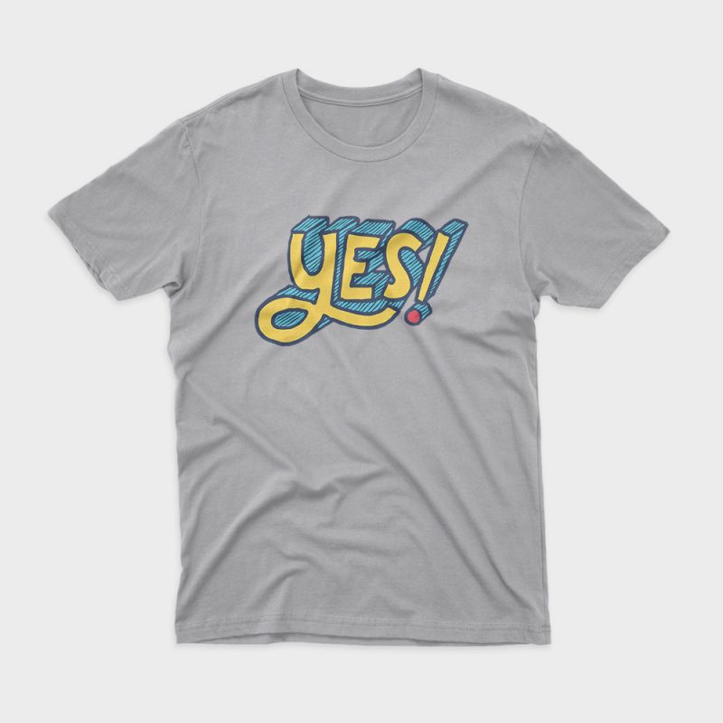 Yes t-shirt design png