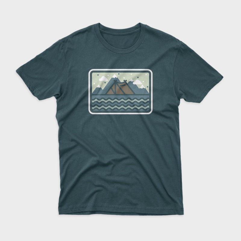 Camp Mountain Beach View t shirt design for purchase - Buy t-shirt designs