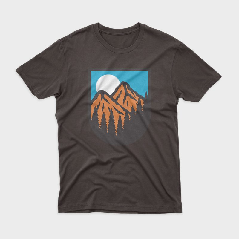 Mountain graphic t-shirt design