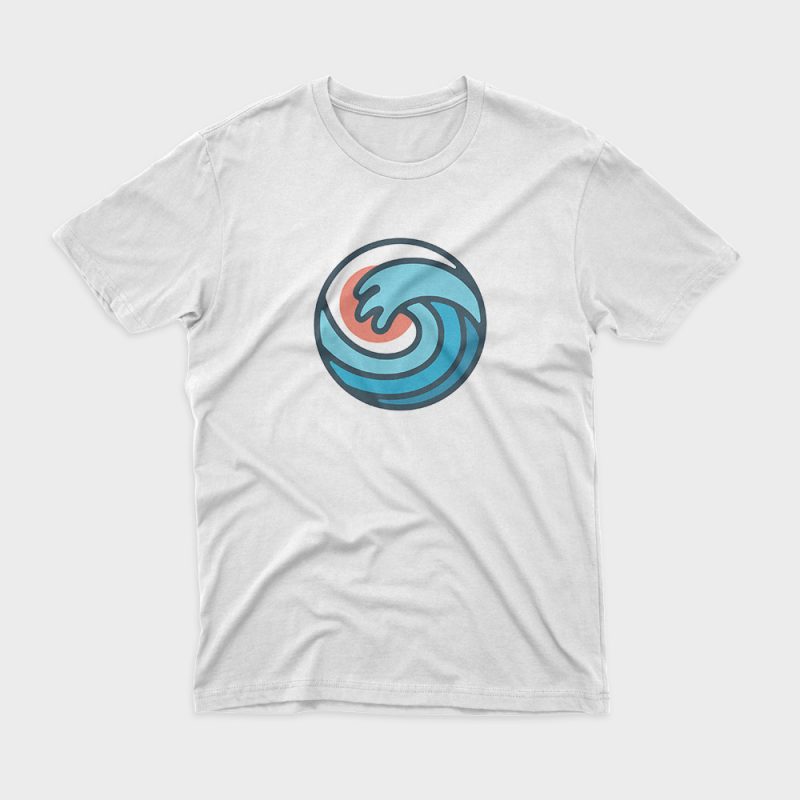 Wave graphic t-shirt design