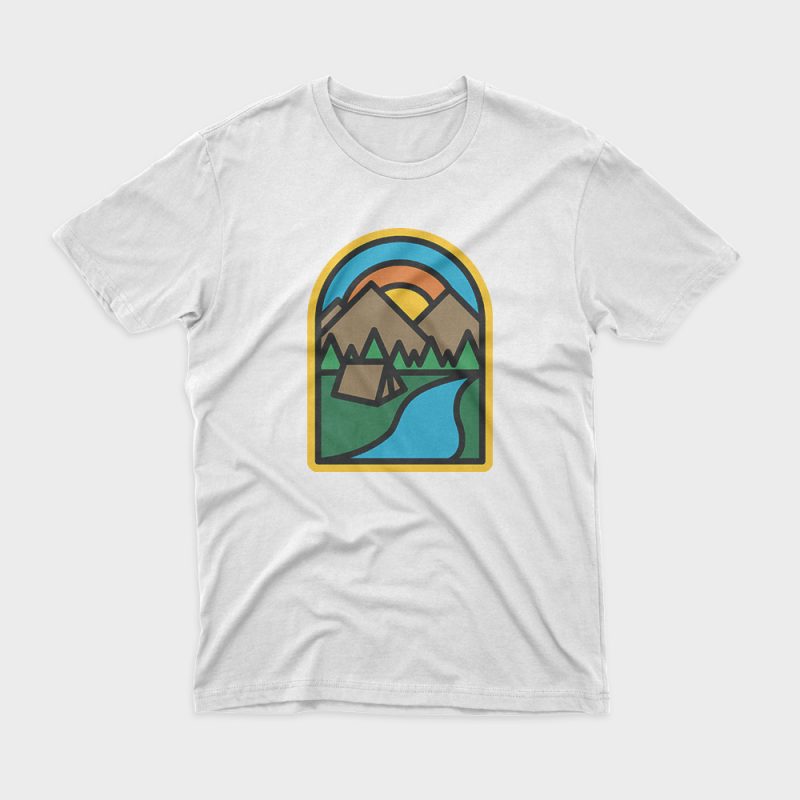 Camp Bold t shirt design template