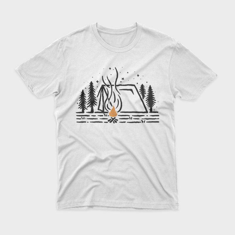 Tent Lines graphic t-shirt design