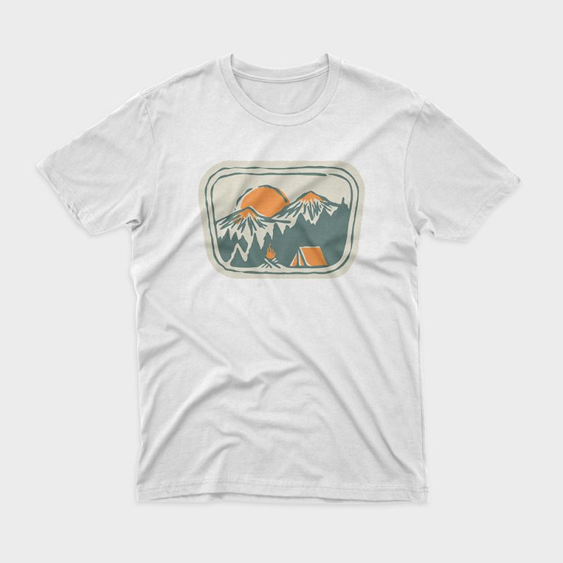 Camp Hand Drawn t-shirt design for sale