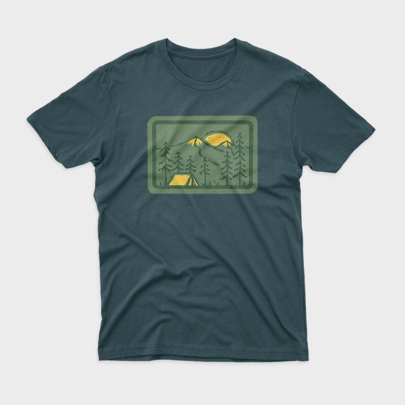 Camping t-shirt design for sale