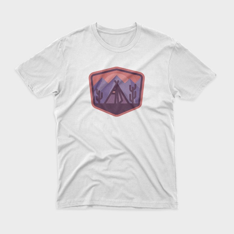 Camp and Cactus commercial use t-shirt design