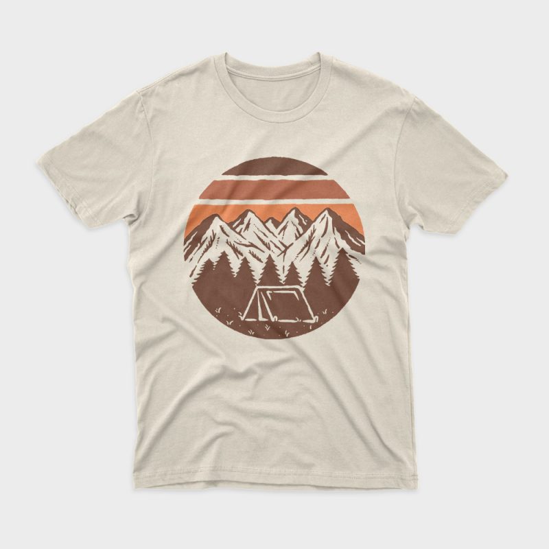 Beauty Mountain t shirt design template