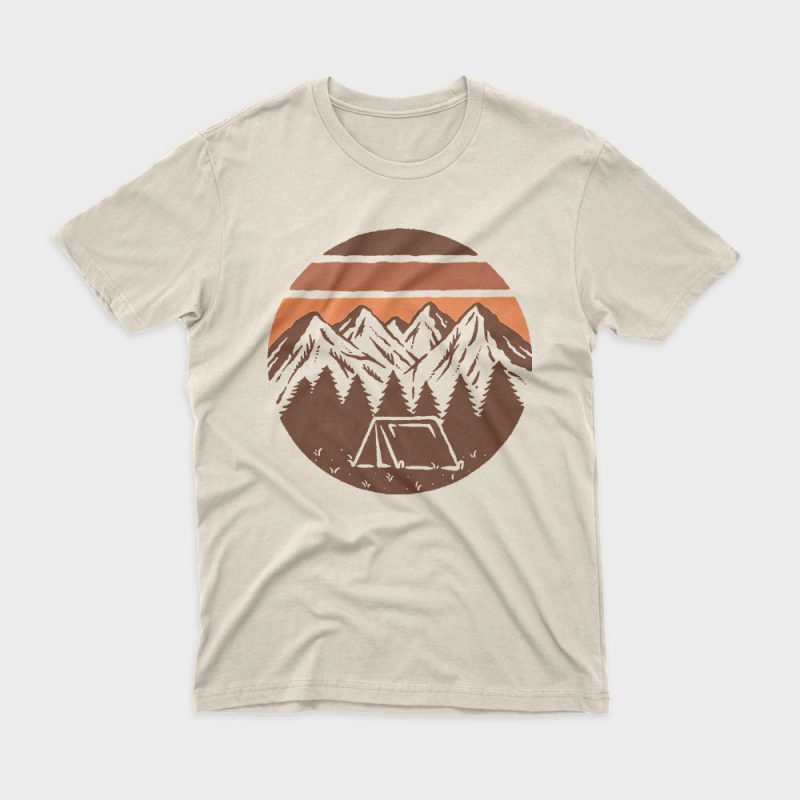 Beauty Mountain t shirt design template