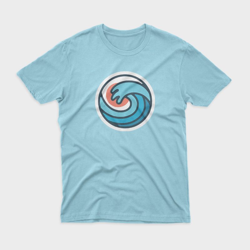 Wave graphic t-shirt design