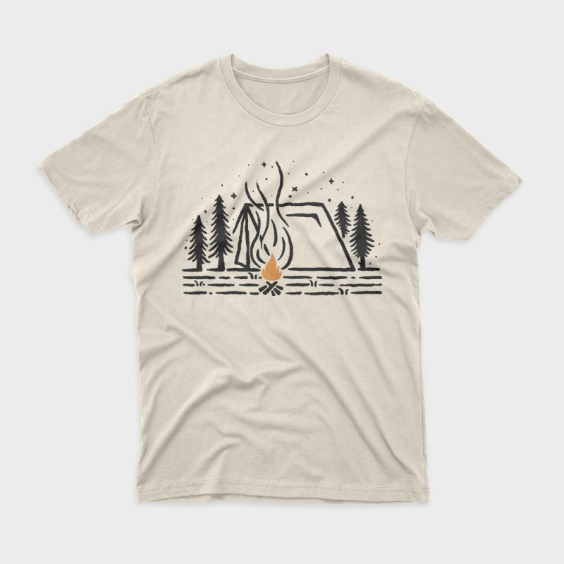 Tent Lines graphic t-shirt design