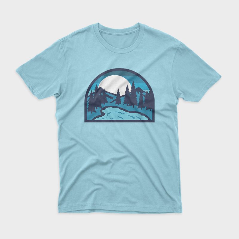 Lake Bold t-shirt design for commercial use - Buy t-shirt designs