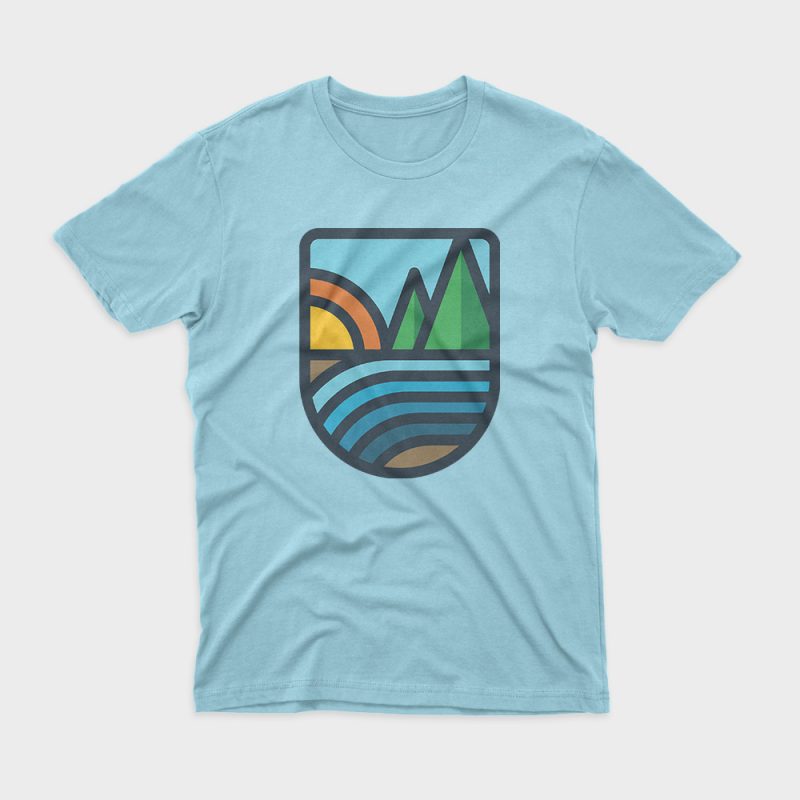 River Bold graphic t-shirt design