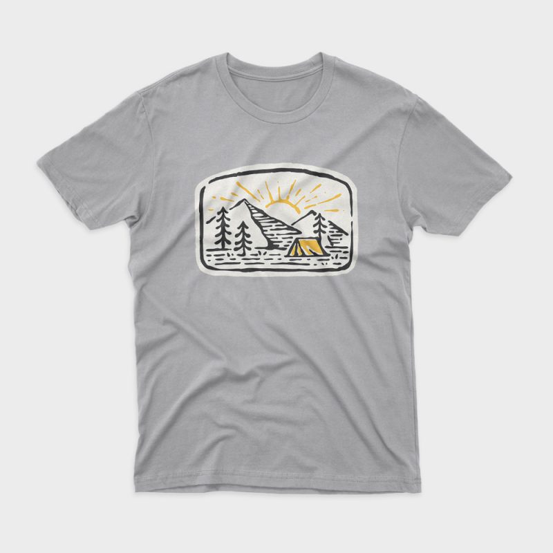 Camp Hand Drawn design for t shirt tshirt design for merch by amazon