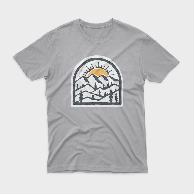 Beauty Mountain t shirt design for sale