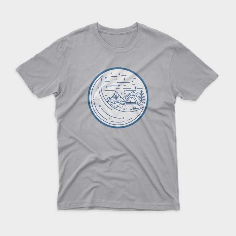 Night Camping graphic t-shirt design