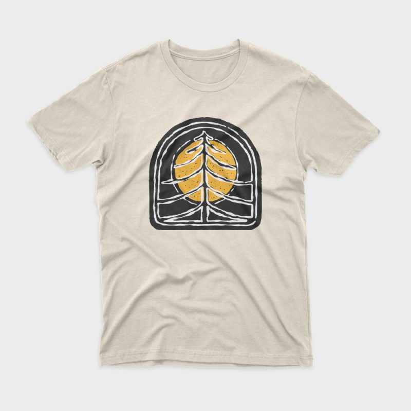 Tree and Sun t shirt design for sale