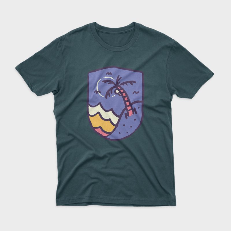 Night Beach t shirt design for sale