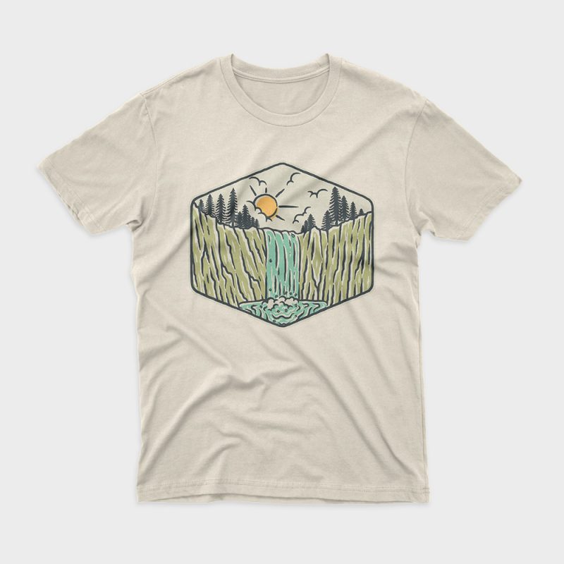 Beauty Waterfall shirt design png