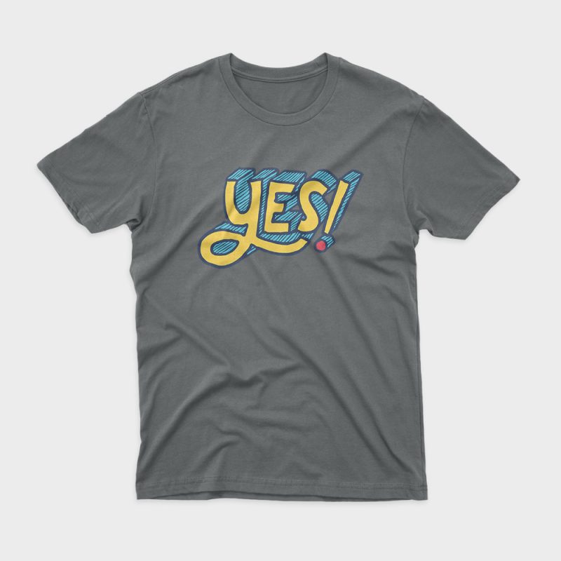 Yes t-shirt design png