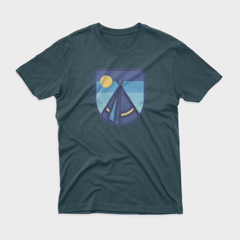 Camp Tent t-shirt design for sale