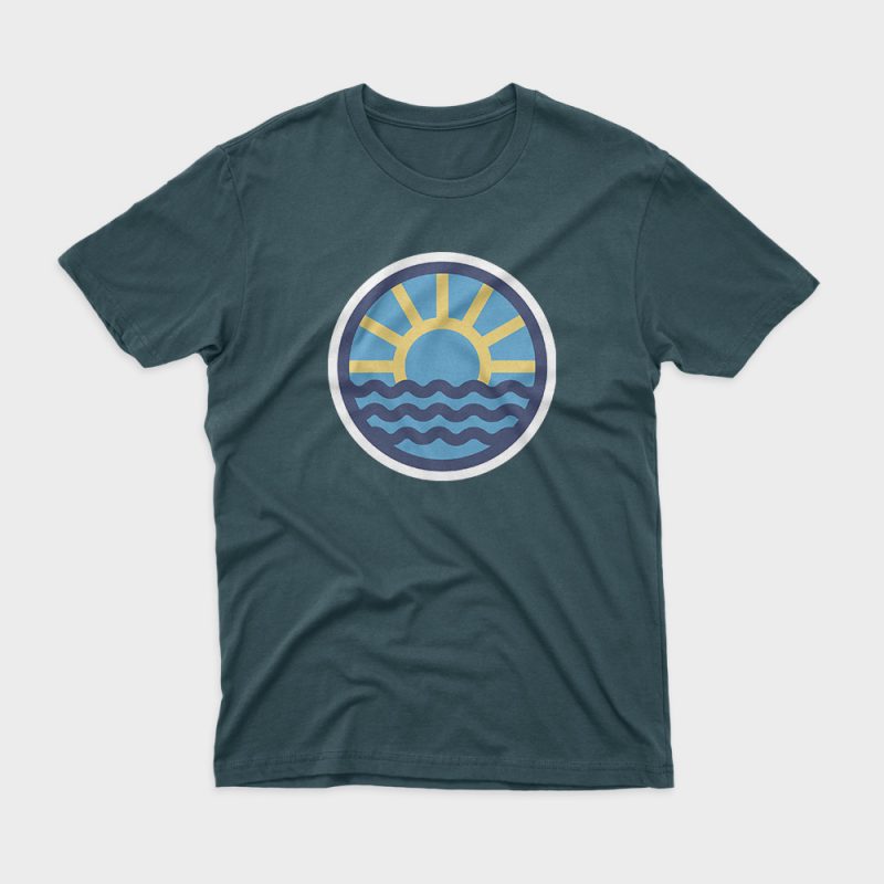 Sun Beach graphic t-shirt design