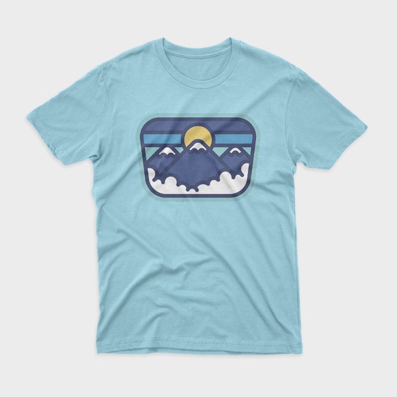 Mountain Line t shirt design template