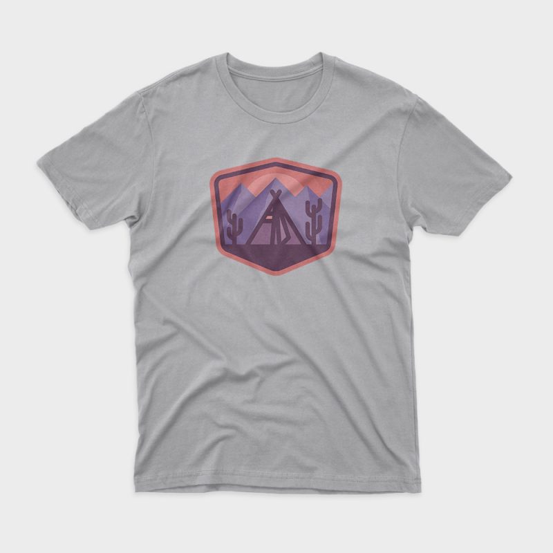 Camp and Cactus commercial use t-shirt design