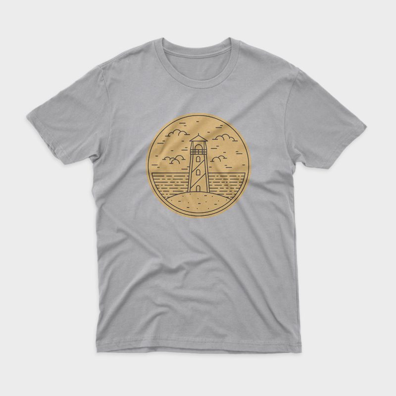 Lighthouse commercial use t-shirt design