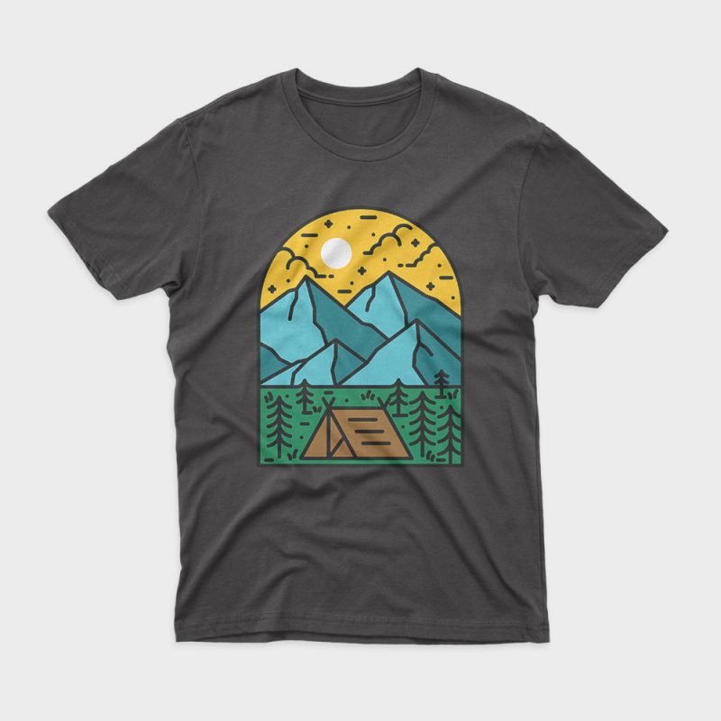 Camp t-shirt design for sale