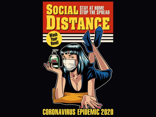 Social distance t shirt design for purchase