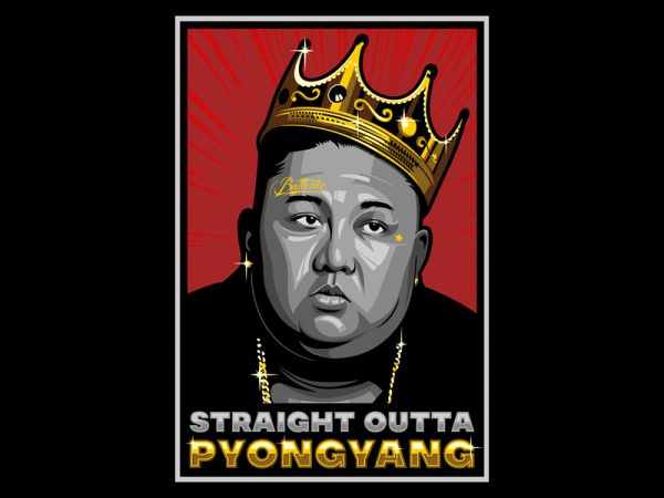 Straight outta pyongyang shirt design png