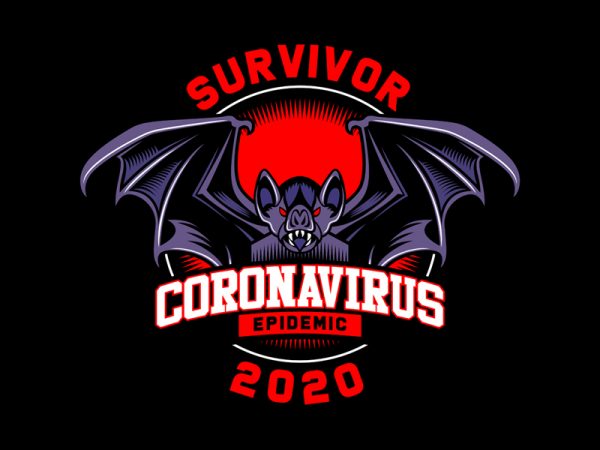 SURVIVOR CORONA VIRUS t-shirt design for commercial use