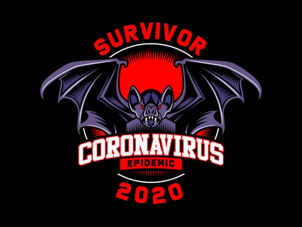 Survivor corona virus t-shirt design for commercial use