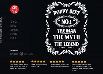 Poppy Best No 1 commercial use t-shirt design