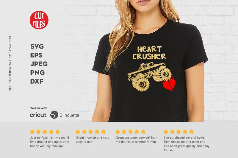 Heart Crusher t shirt design for download