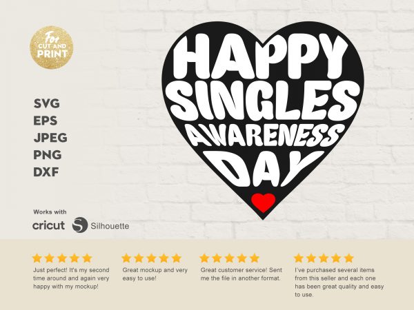 Happy singles awareness day t-shirt design for commercial use