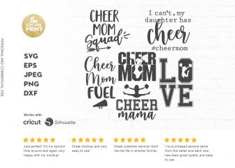 Cheer Mom Bundle 2 graphic t-shirt design