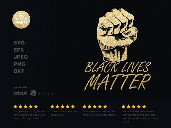 Black live matters 3 print ready t shirt design