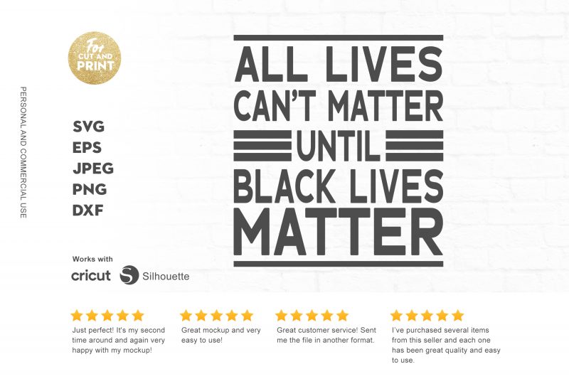 Black Live Matters 4 print ready t shirt design