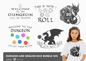 Dungeon Master Dice SVG – Game – Dice -Funny Tshirt Design